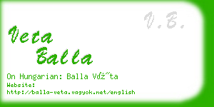 veta balla business card